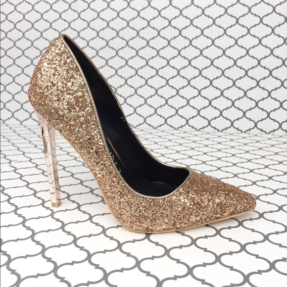 ✨HP✨💋Rose Gold Glitter Heels💋 - Picture 5 of 7